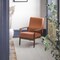 Emma and Oliver Langmore Upholstered Mid-Century Modern Arm Chair with Wood Frame